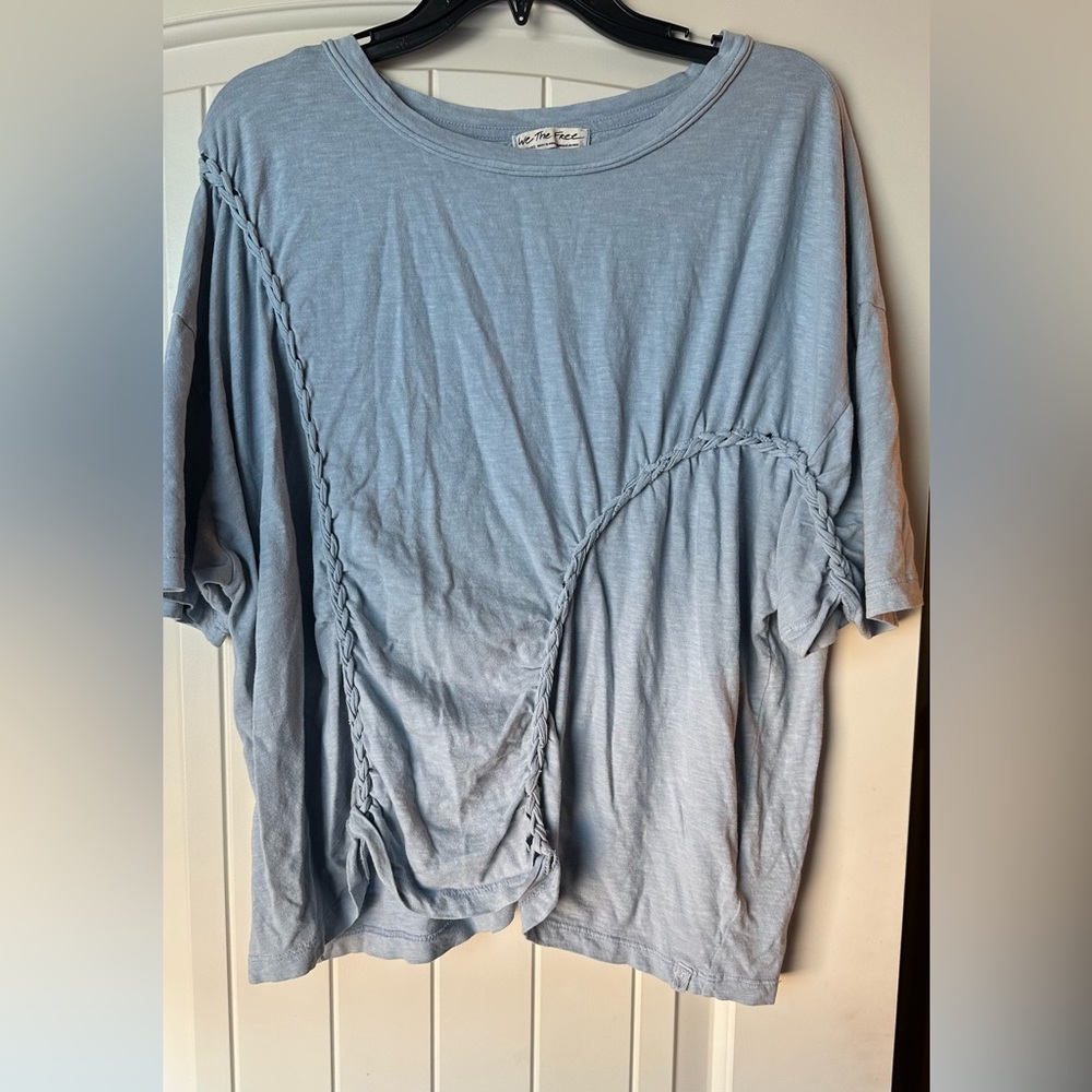 Free People Casual Blue Top
